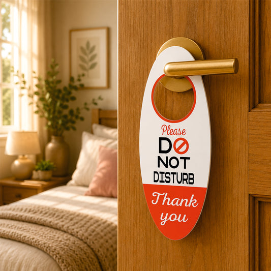 Please Do Not Disturb Thank You Wooden Door Hanger Sign Board