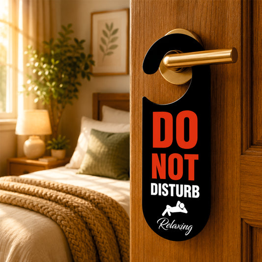 Do Not Disturb Relaxing Wooden Door Hanger Sign Board