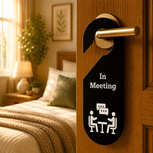 Out To Lunch Wooden Door Hanger Sign Board