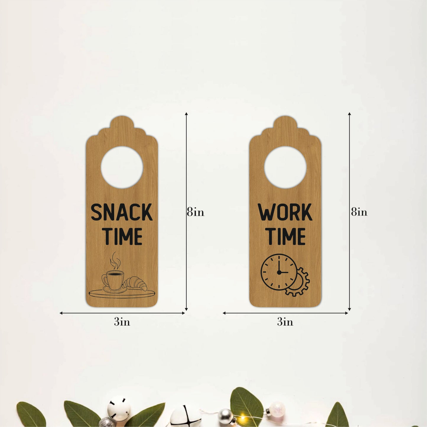 Work Time Wooden Door Hanger Sign Board