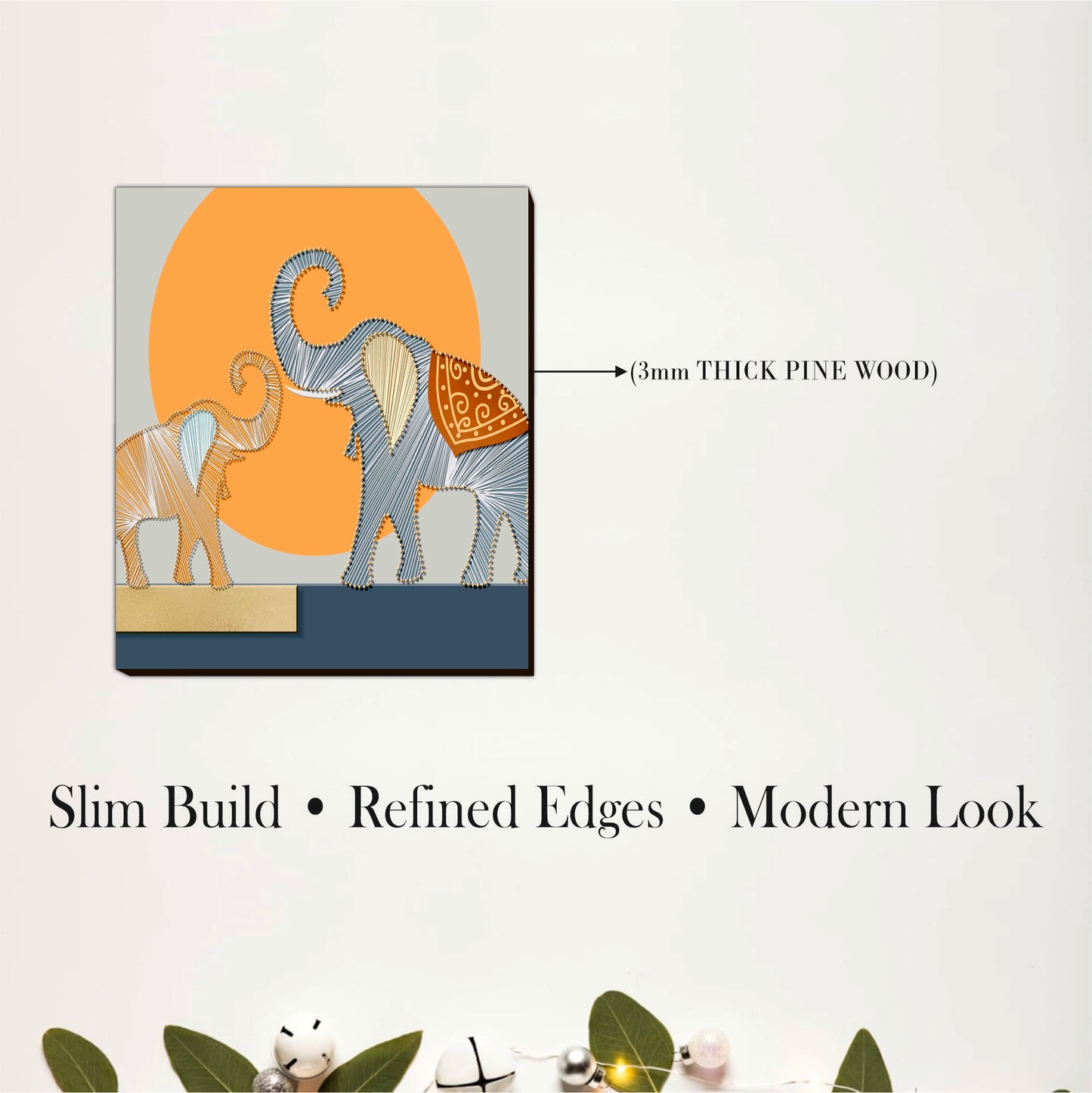 Floral Elephant Wooden Wall Art