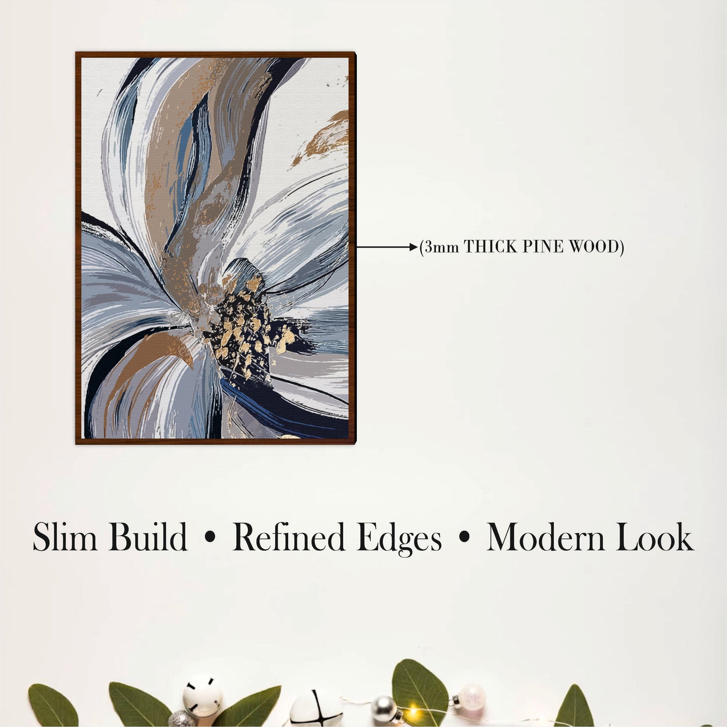 Blue & White Magnolia Wooden Wall Art Set