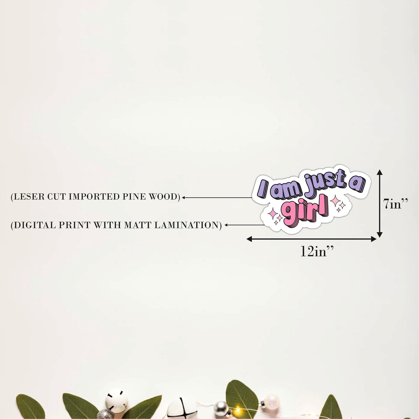 I Am Just a Girl Inspirational Wooden Wall Art