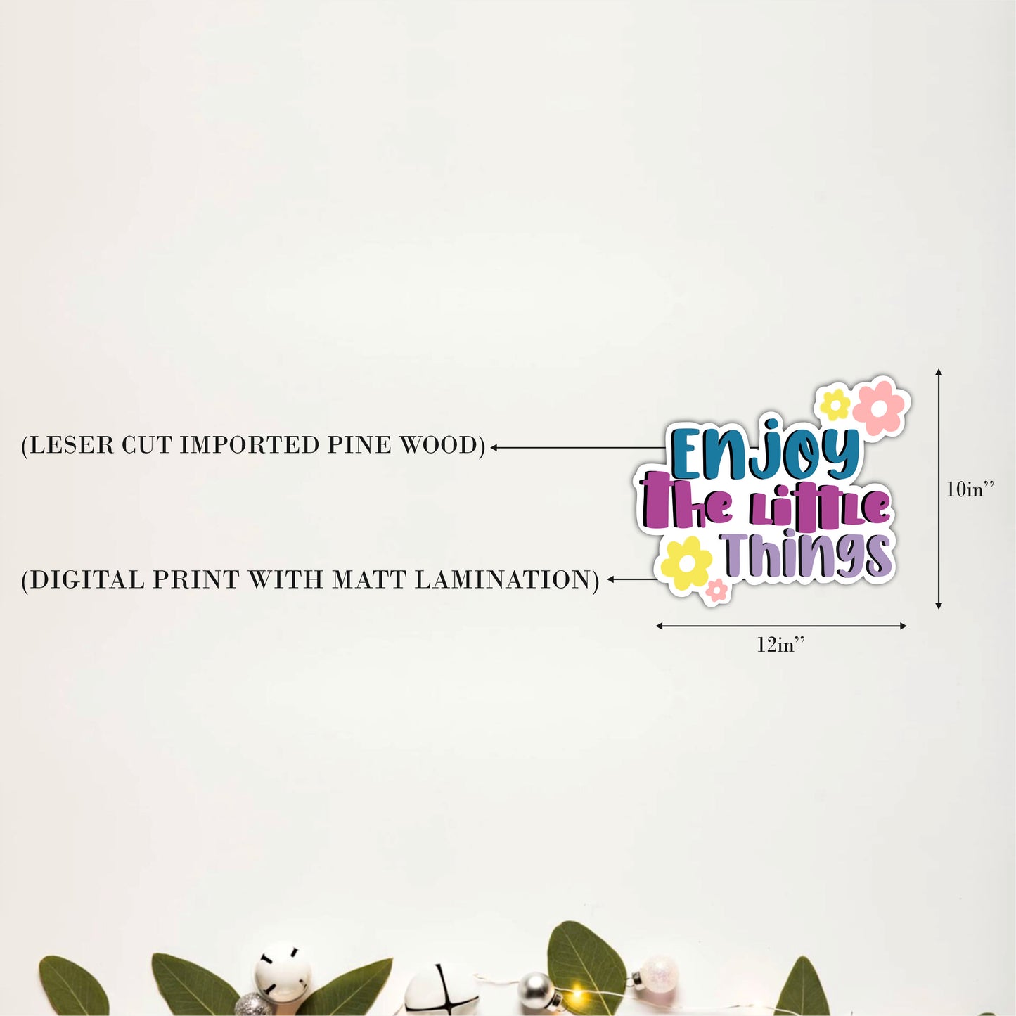 Enjoy the Little Things Inspirational Wooden Wall Art