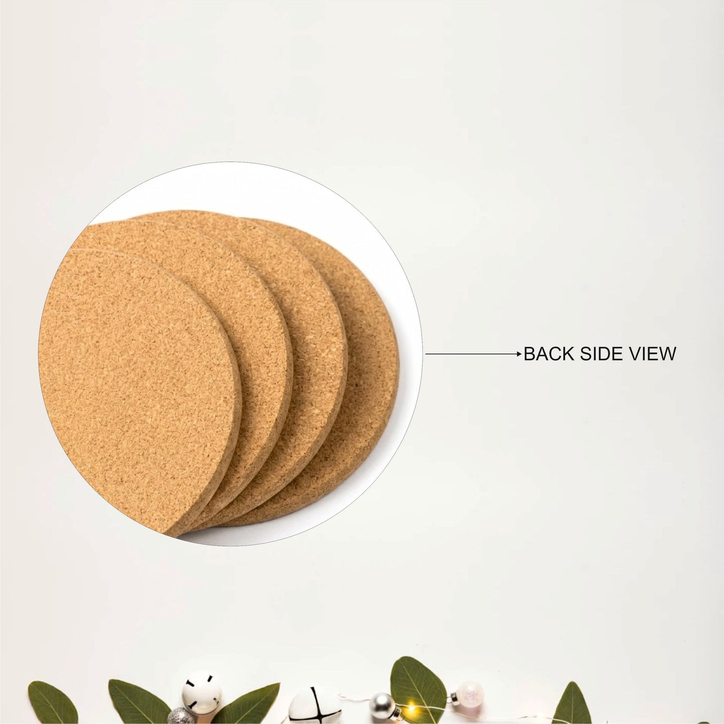 Modern Organic Abstract Wooden Coasters Set of 6