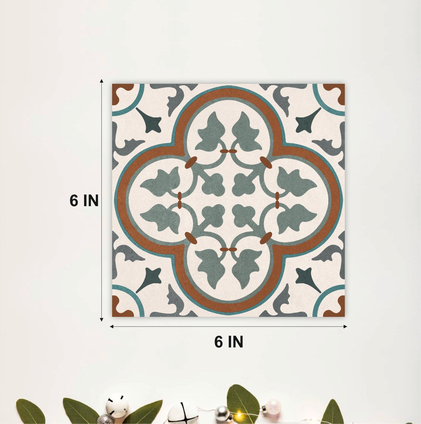 Heritage Quatrefoil Mosaic Tile Sticker