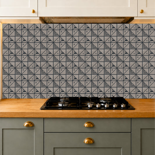 Modern Slate Geometric Tile Sticker