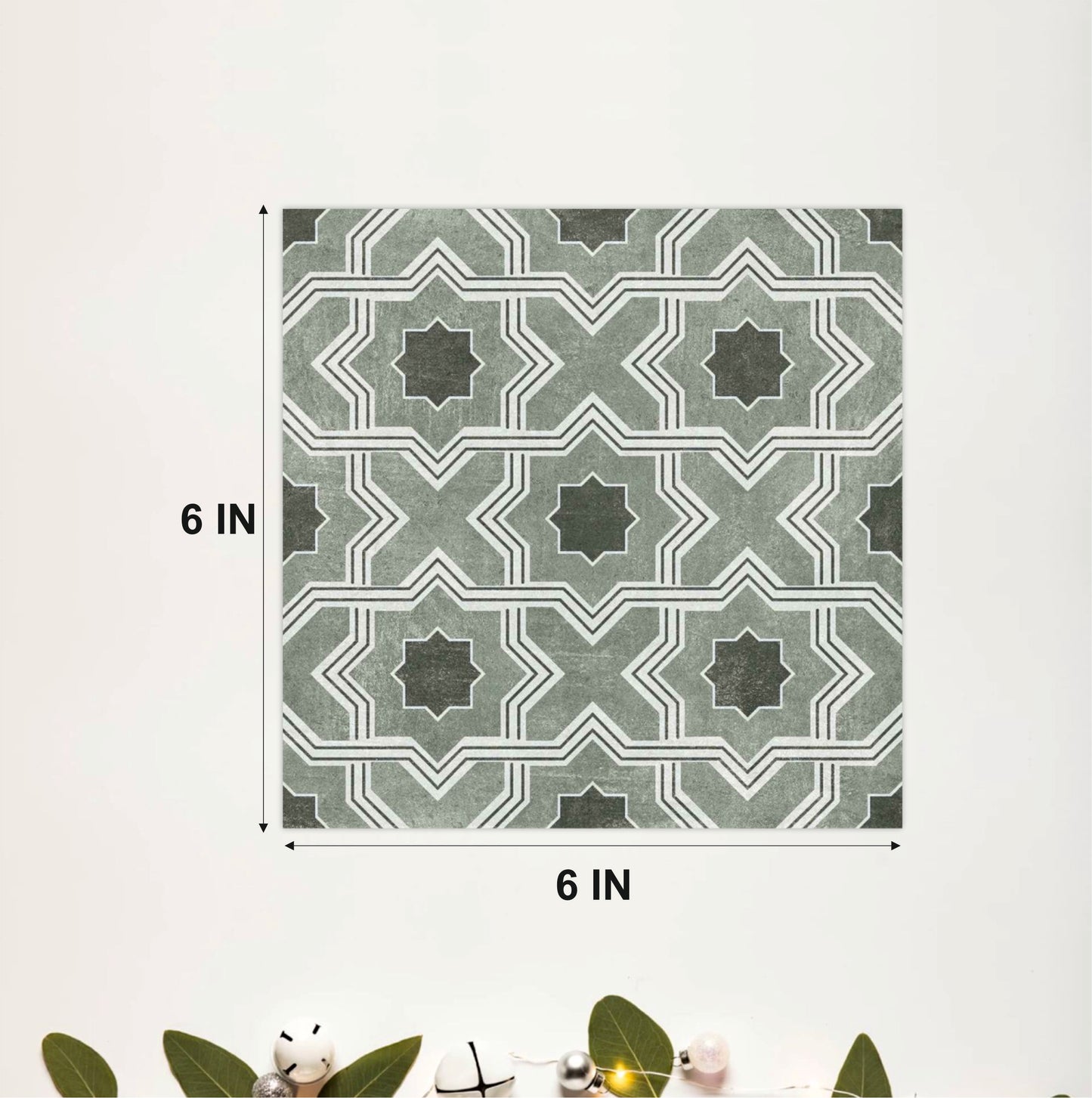 Sage Geometric Mosaic Tile Sticker