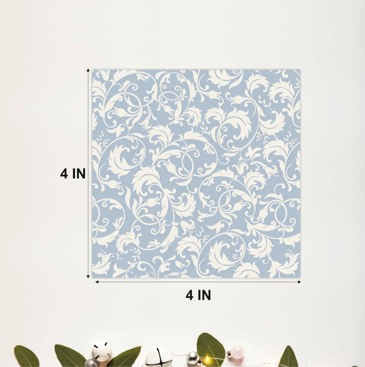 Vintage Blue Damask Tile Sticker