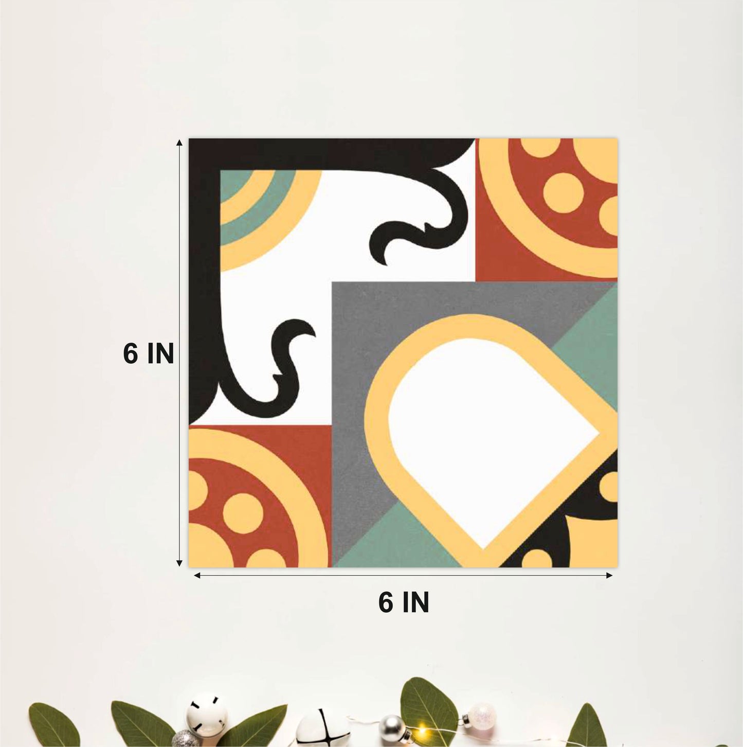 Geometric Color Block Tile Sticker