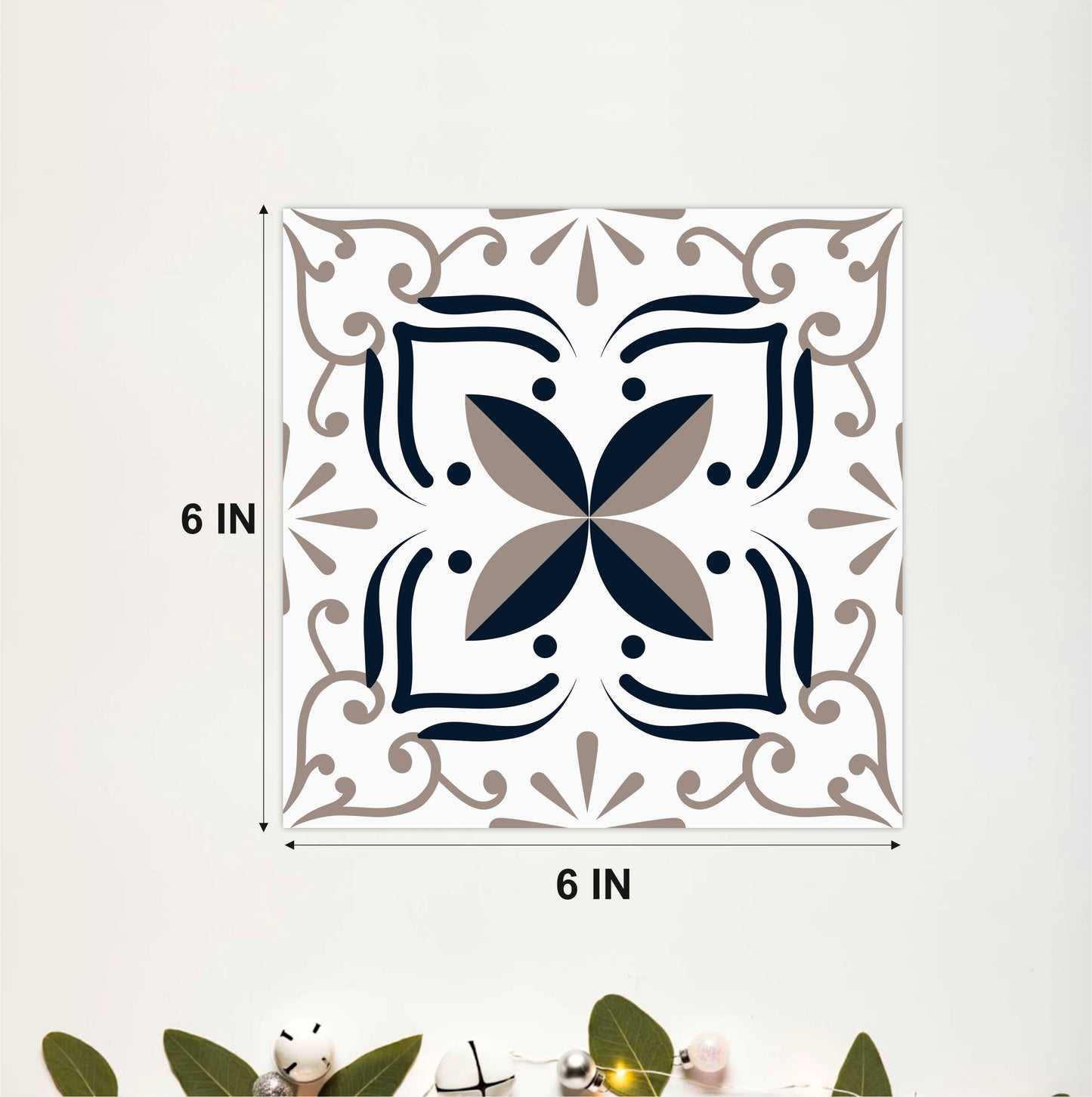 Artisan Floral Pattern Tile Sticker