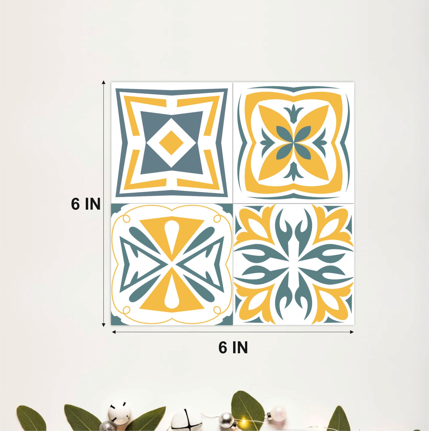 Mustard & Sage Patchwork Tile Sticker Set
