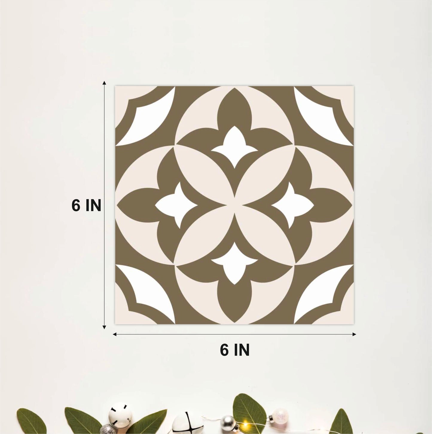 Olive Floral Moroccan Tile Sticker