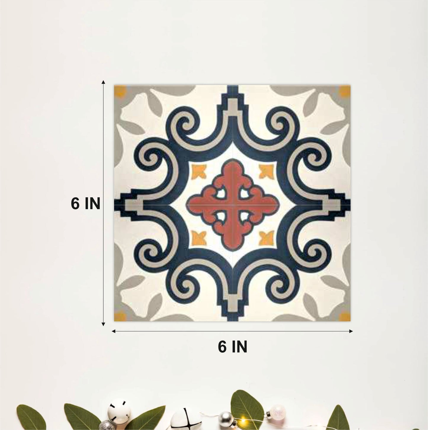 Vintage Mediterranean Scroll Tile Sticker