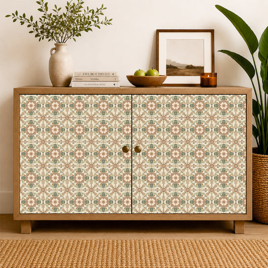 Earthy Folk Pattern Tile Sticker