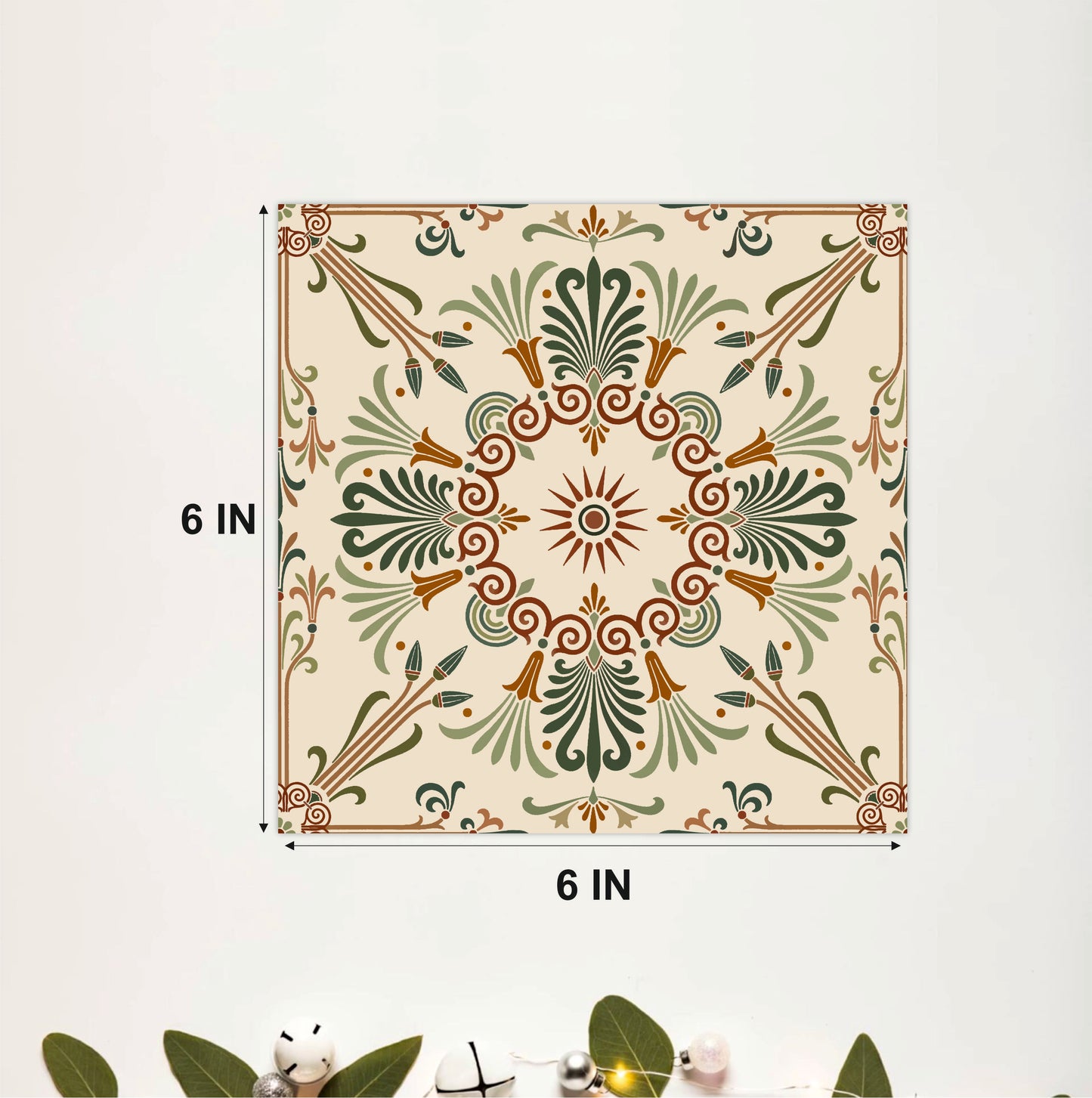 Earthy Folk Pattern Tile Sticker