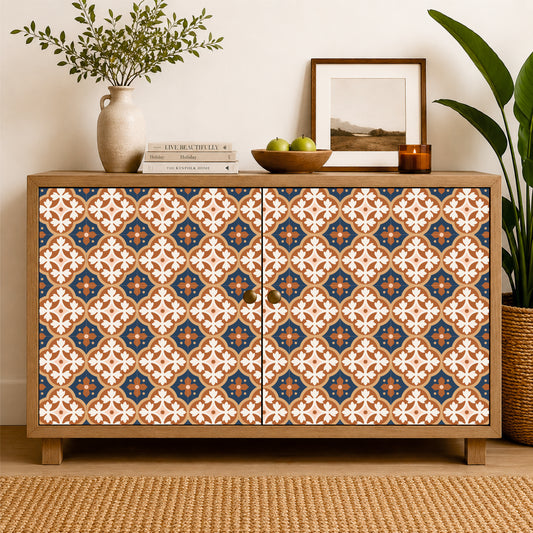 Terracotta Quatrefoil Tile Sticker