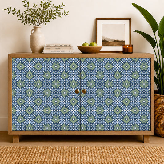 Azure Meadow Floral Tile Sticker