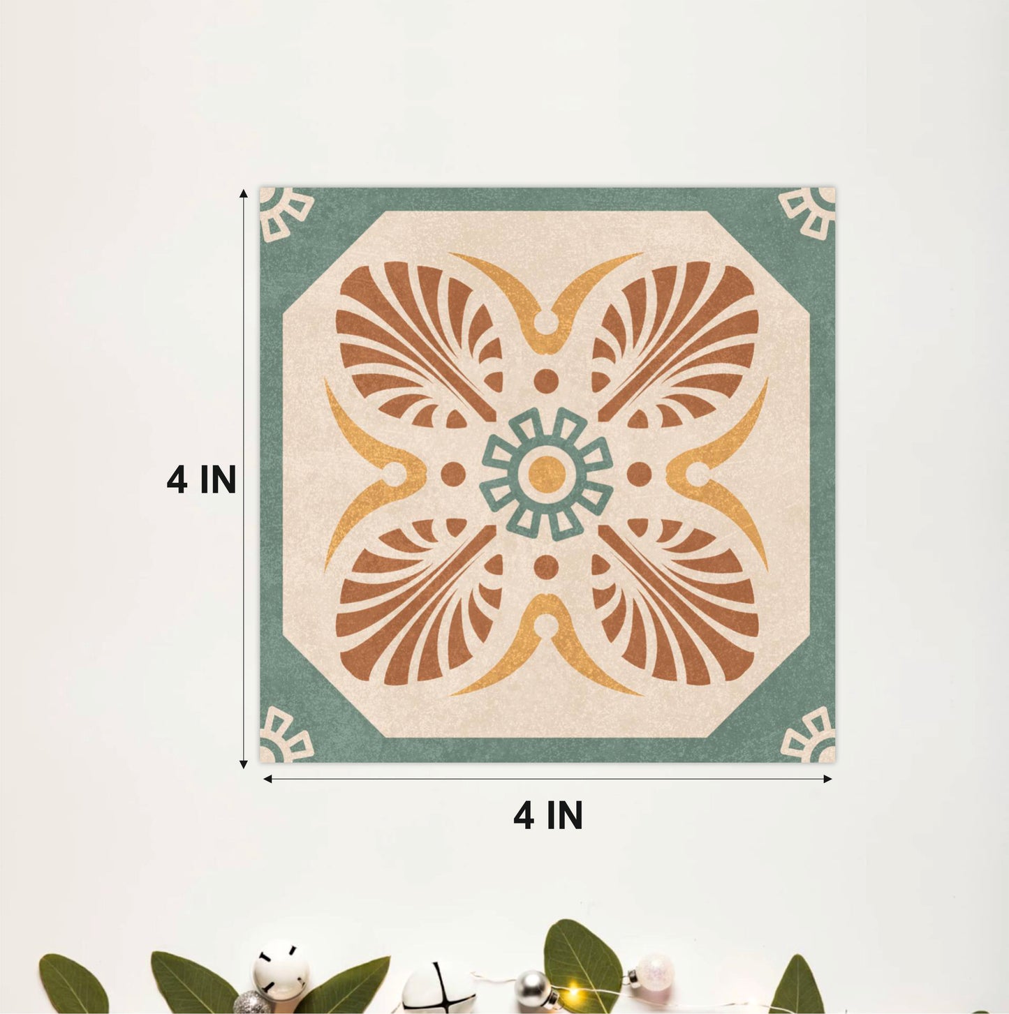 Terracotta Blossom Trellis Tile Sticker