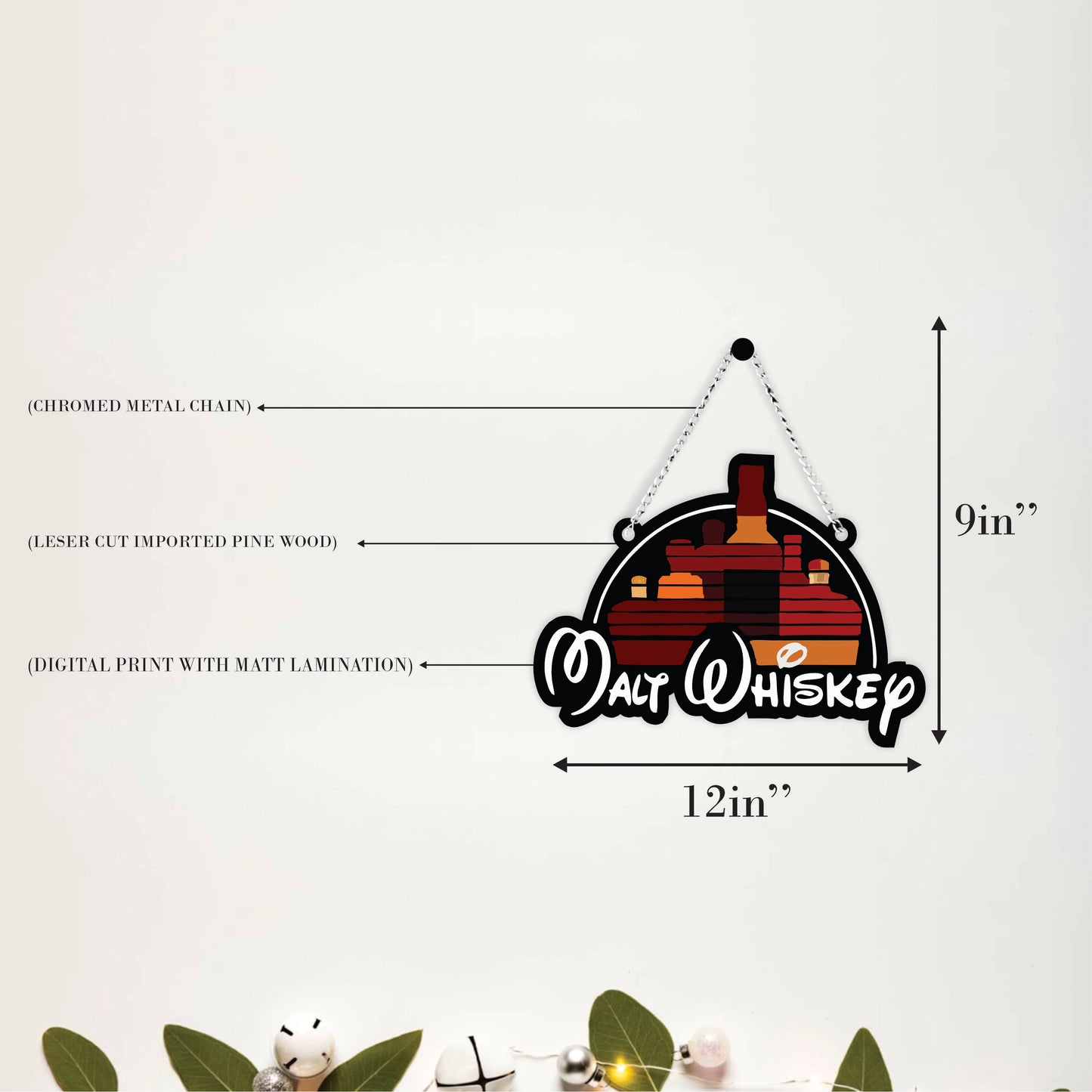 Daaru Aur Whiskey Funny Wall Hanging