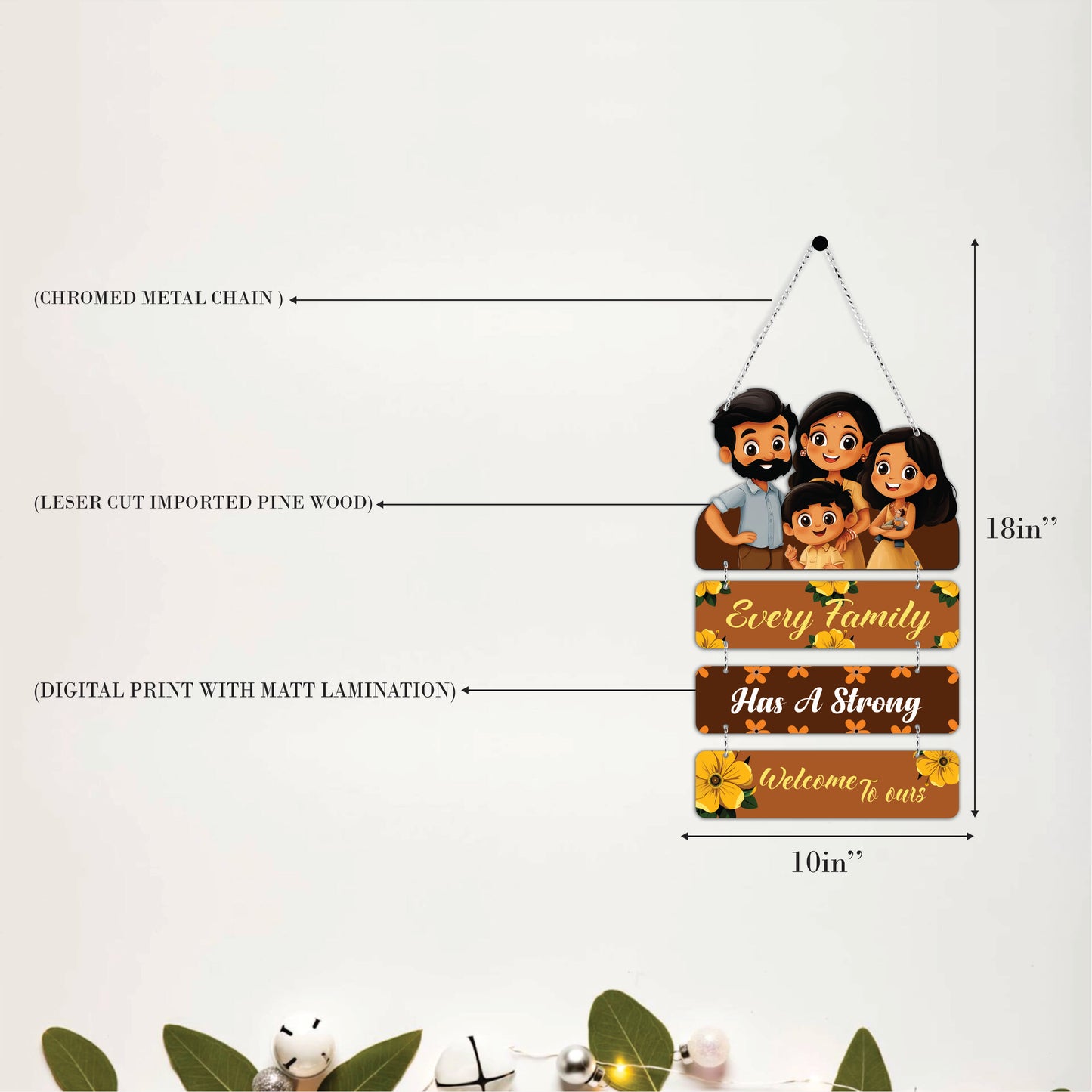 Every Family Has a Story Welcome to Ours Wooden Wall Hanging