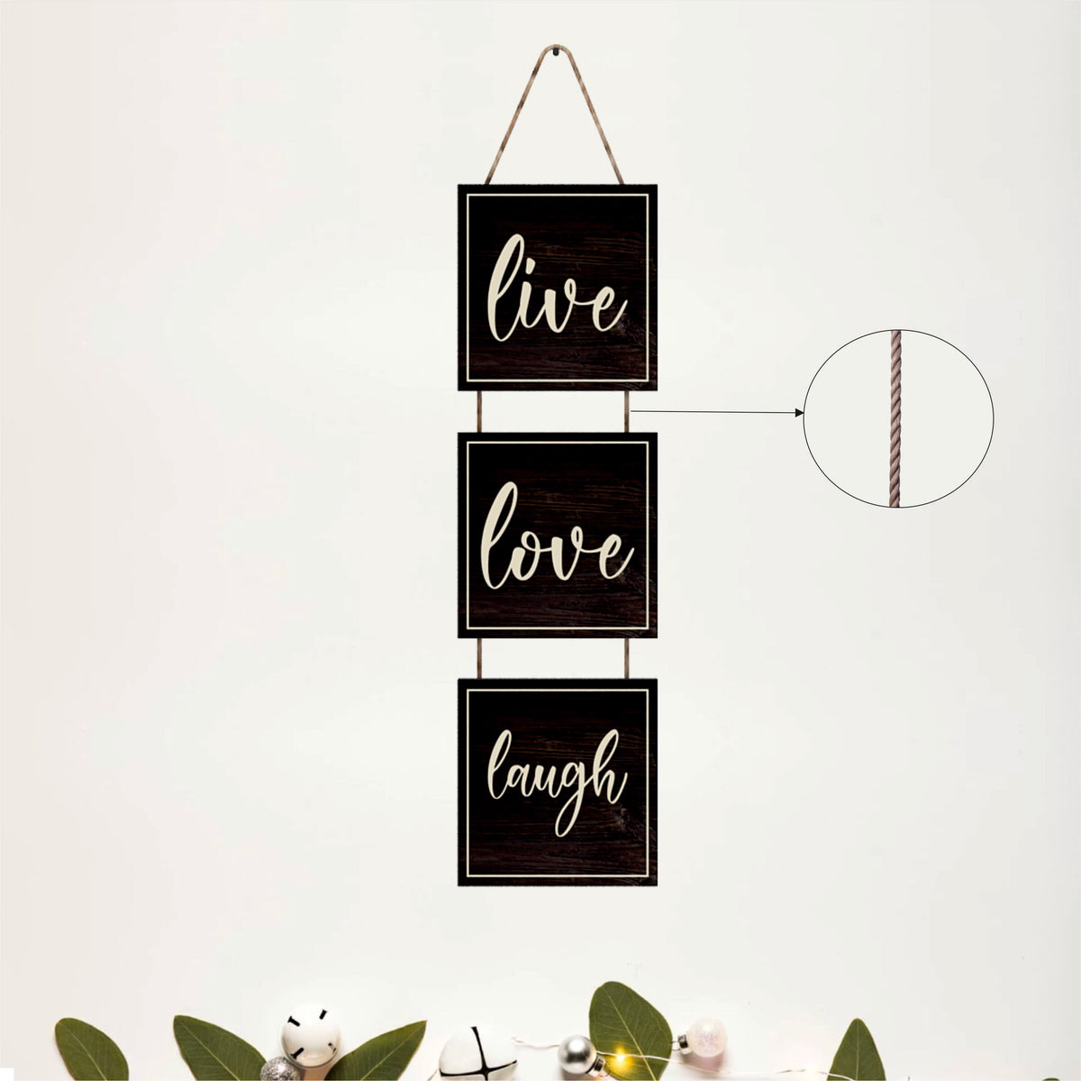 Live Love Laugh Wooden Wall Hanging