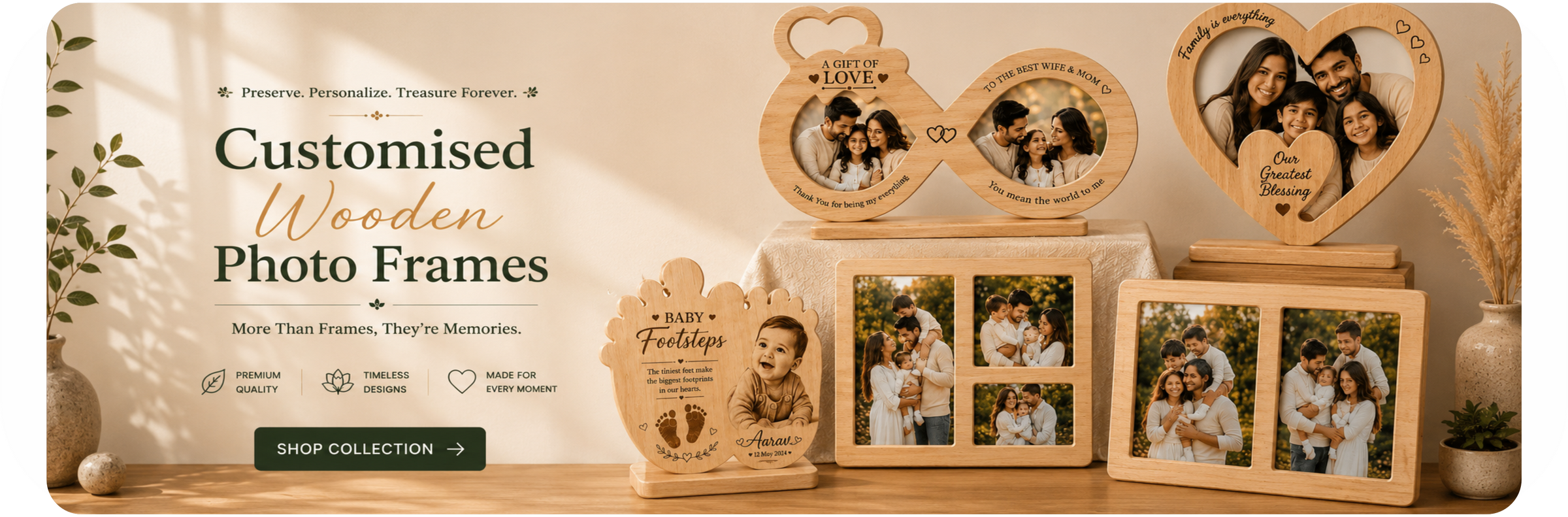 Customised Wooden Photo Frames