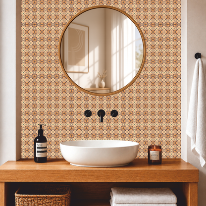 Mediterranean Bloom Tile Sticker