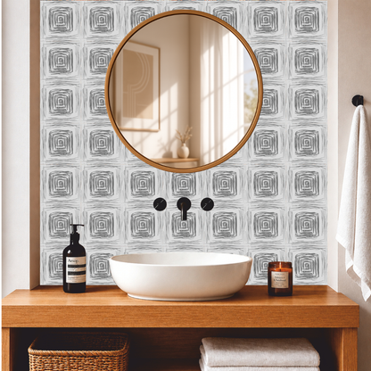 Monochrome Abstract Tile Sticker