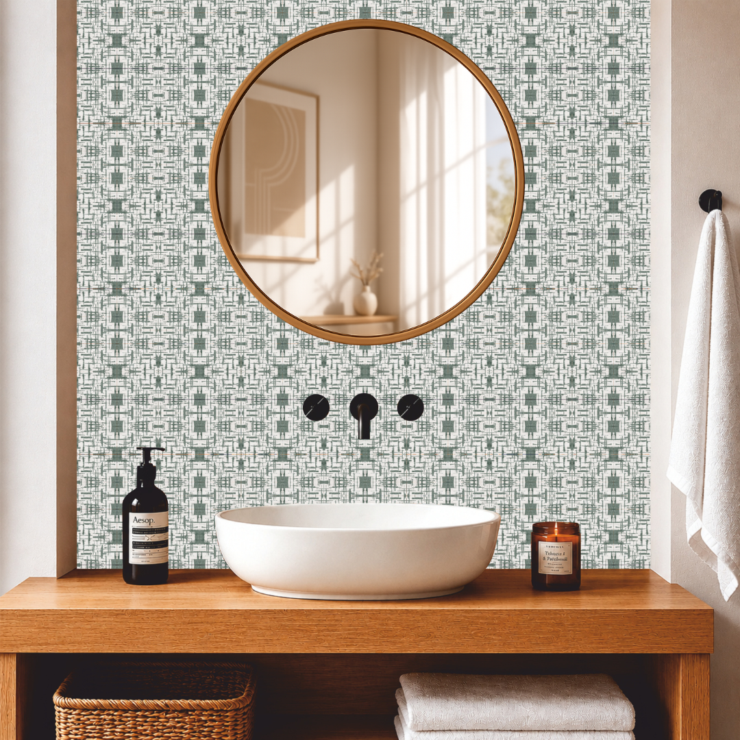 Abstract Crosshatch Tile Sticker