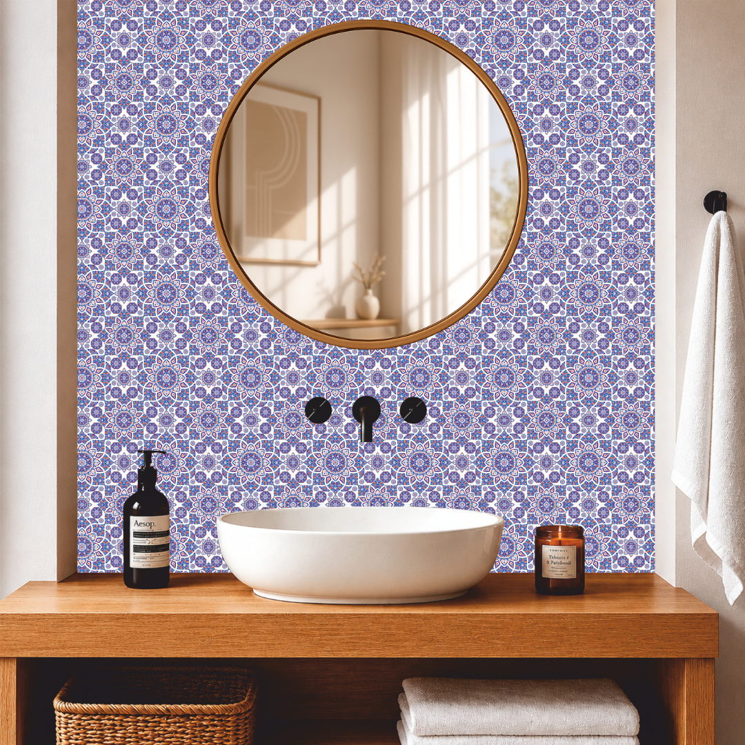Royal Blue Moroccan Tile Sticker
