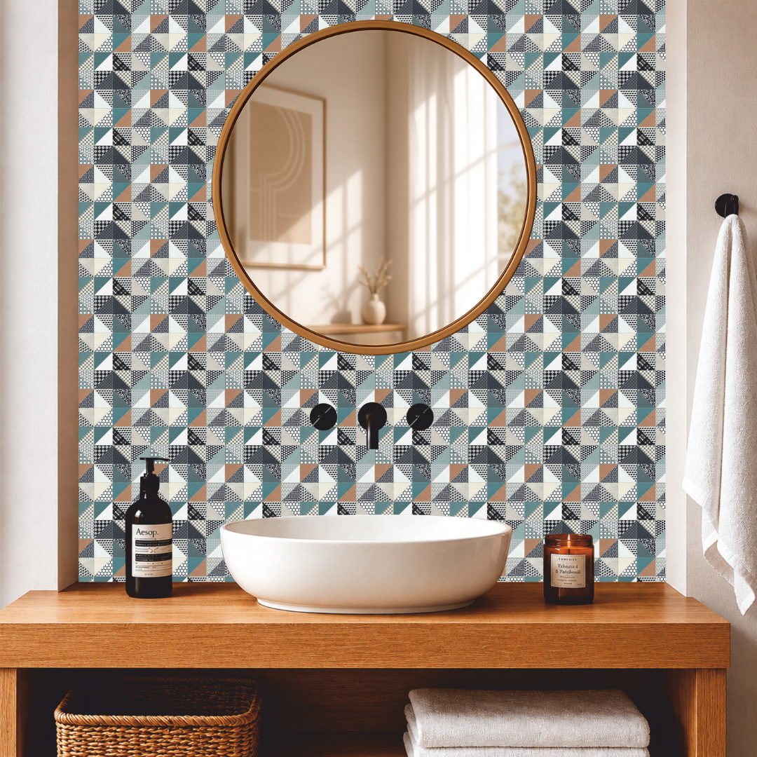 DPTS-147 - Modern Geometric Patchwork Tile Sticker