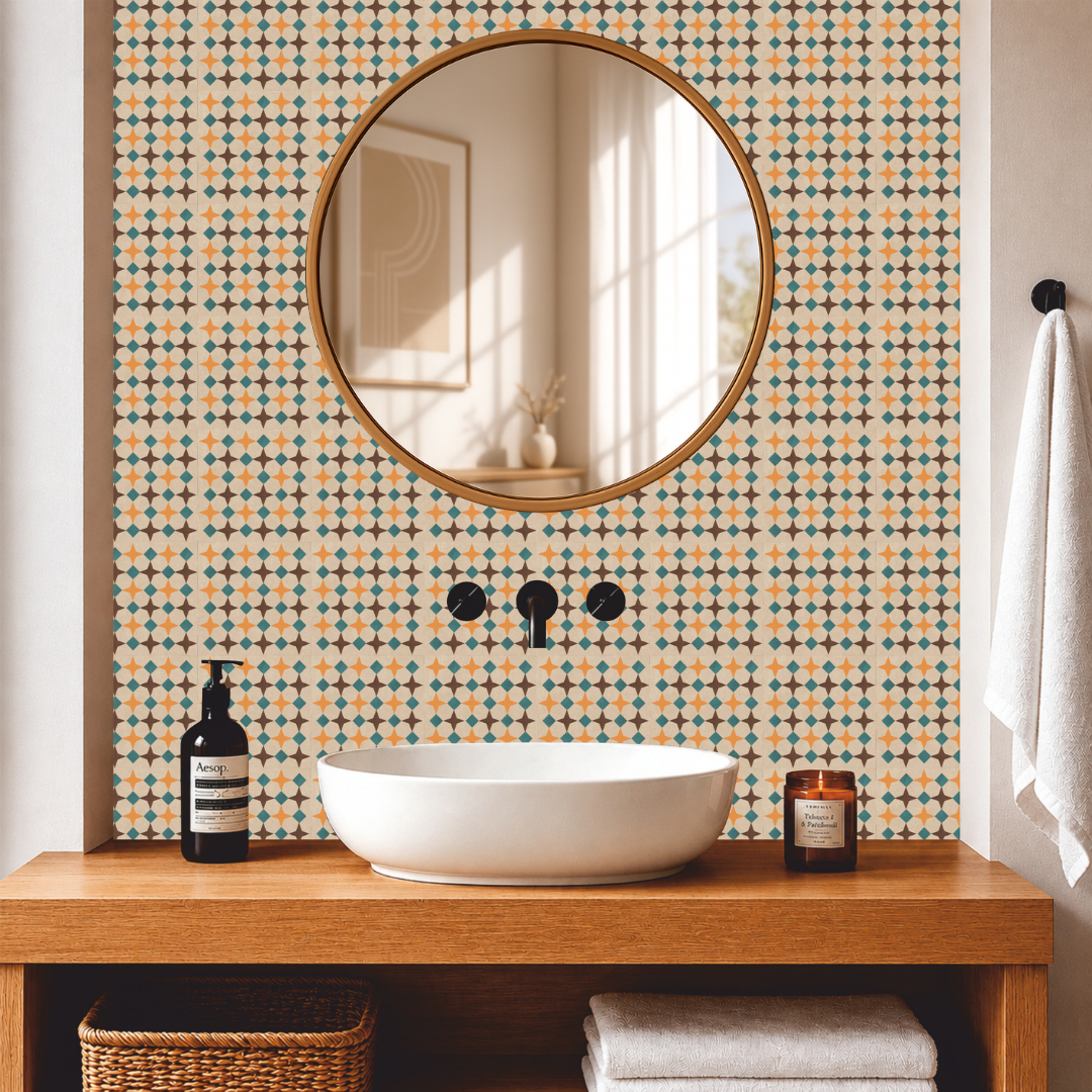 Vintage Diamond Mosaic Tile Sticker