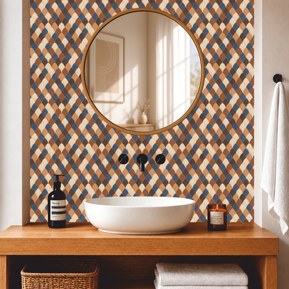 Mediterranean Fan Mosaic Tile Sticker