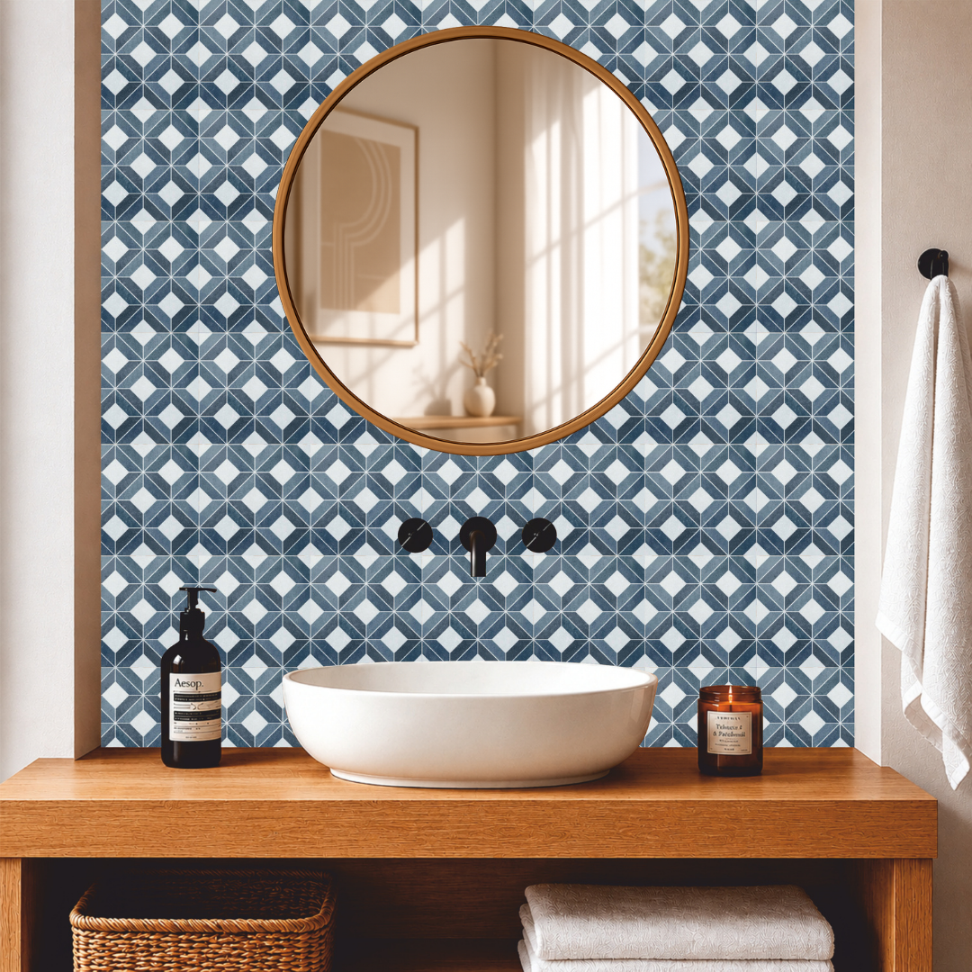 Contemporary Diamond Grid Tile Sticker