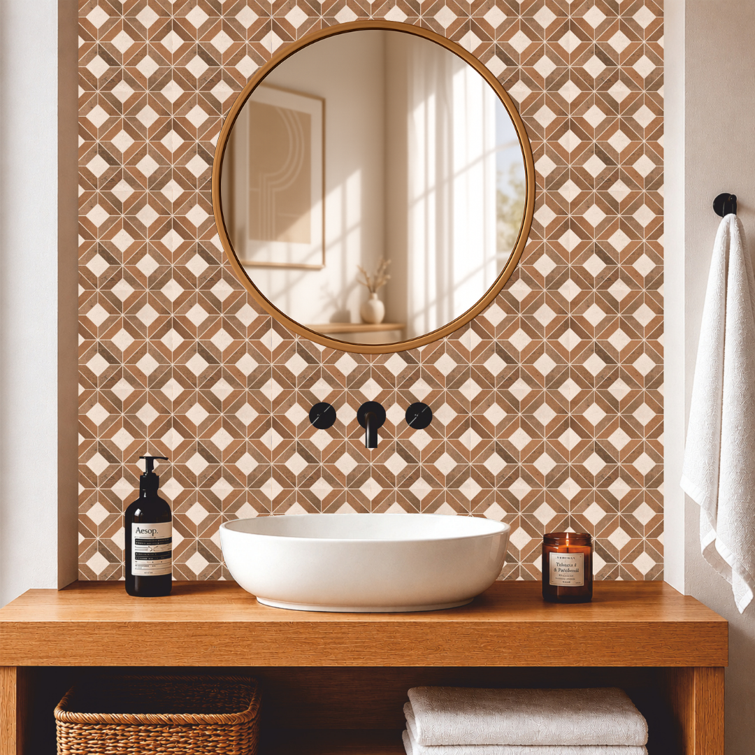 Rustic Geometric Mosaic Tile Sticker