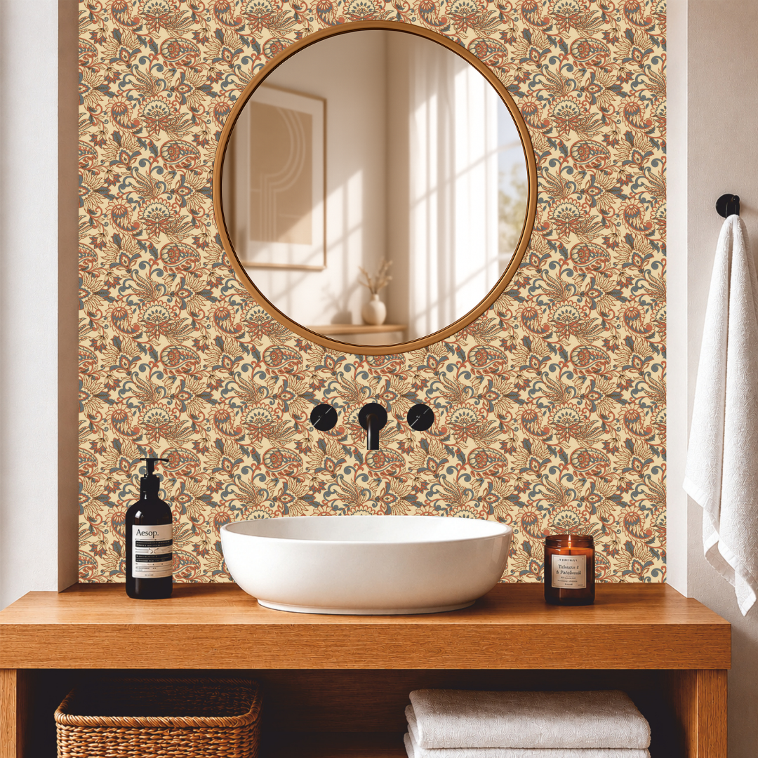 Mediterranean Floral Tile Sticker