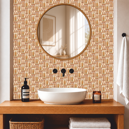 Traditional Mughal Floral Tile Sticker