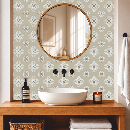 Heritage Floral Pattern Tile Sticker
