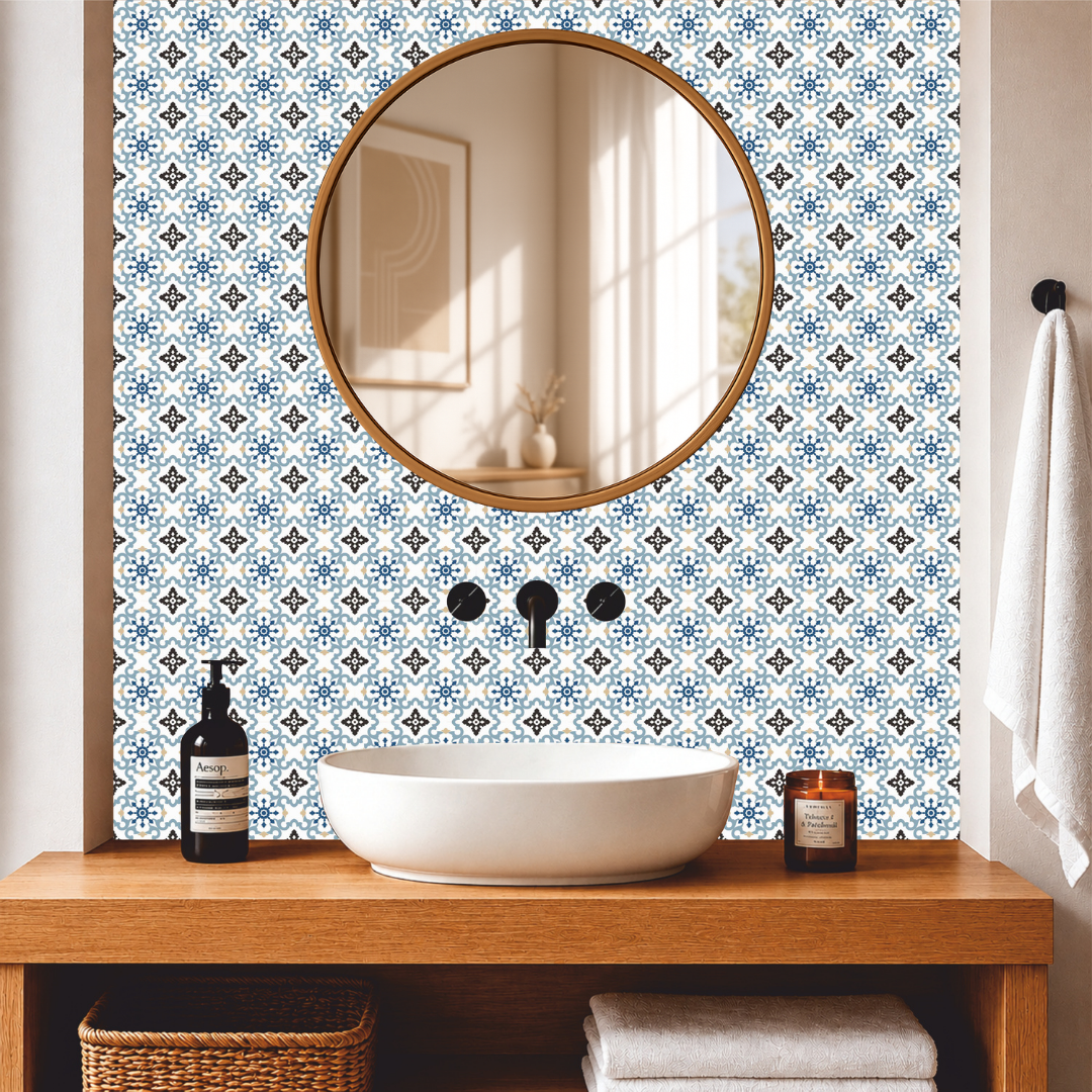 Blue Moroccan Heritage Tile Sticker