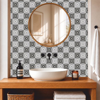 Contemporary Lattice Mosaic Tile Sticker
