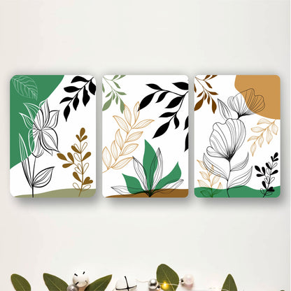 Abstract Leaf Pattern Wooden Wall Art