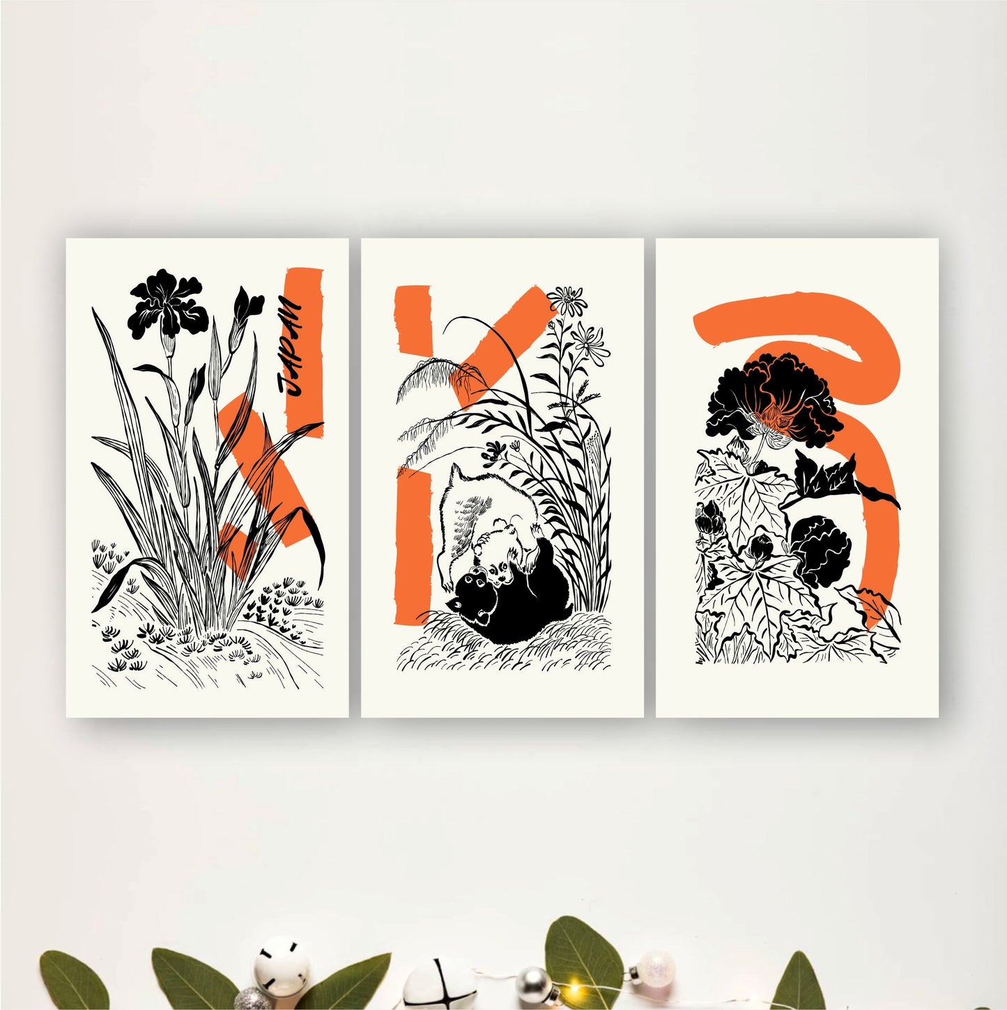 Nature Sketch Wooden Wall Decor
