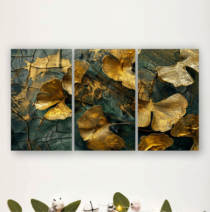 Ginkgo Leaf Botanical Wooden Wall Art