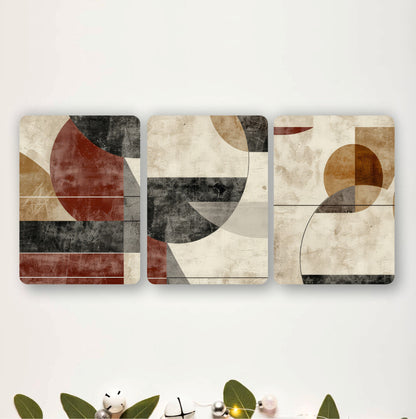 Retro Geometric Abstract Wall Art