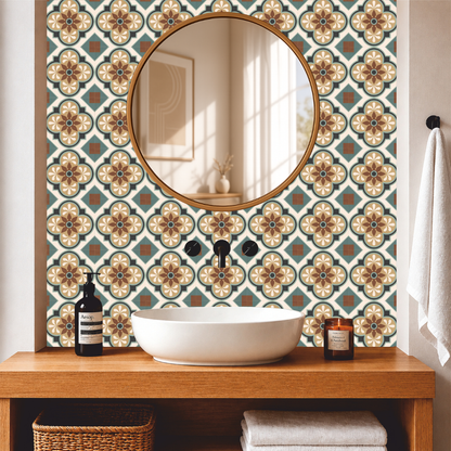 Classic Beige & Sage Decorative Tile Sticker