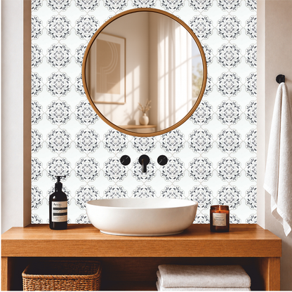 Minimal Floral Corner Tile Sticker