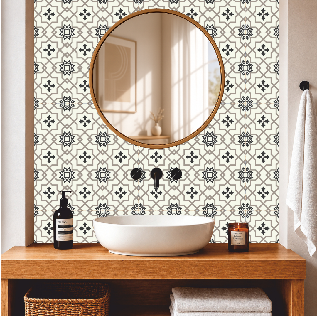Classic Moroccan Trellis Tile Sticker