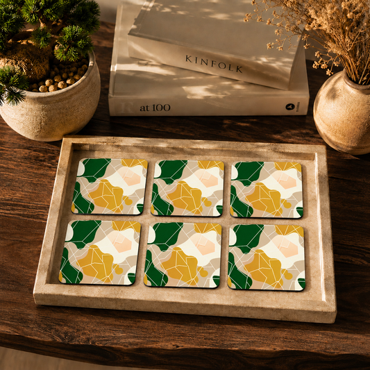Contemporary Botanical Coasters Pack of 6