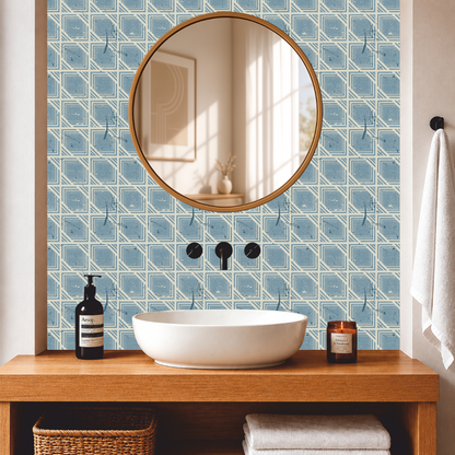 Retro Blueprint Tile Sticker